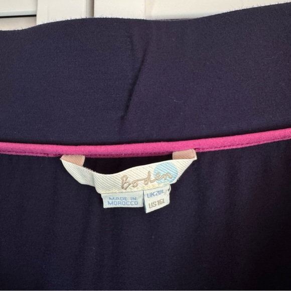 BODEN Jersey Pull On Navy Maxi Skirt Lagenlook Boho Size 16 Long - Picture 5 of 6